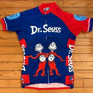 Dr. Seuss Blue and Red Thing 1 & Thing 2 Vintage Cycling Jersey